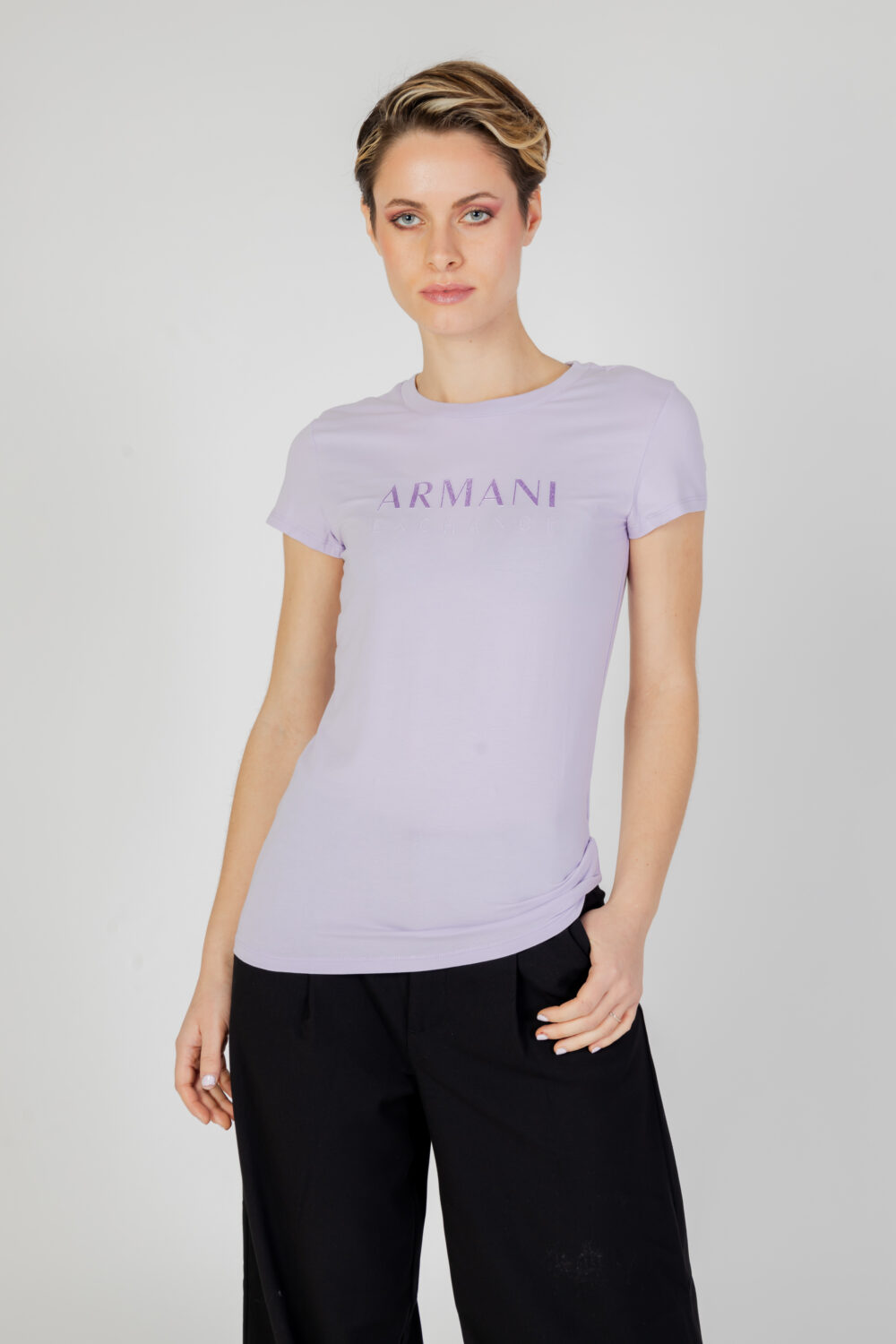 T-shirt Armani Exchange  Viola - Foto 1