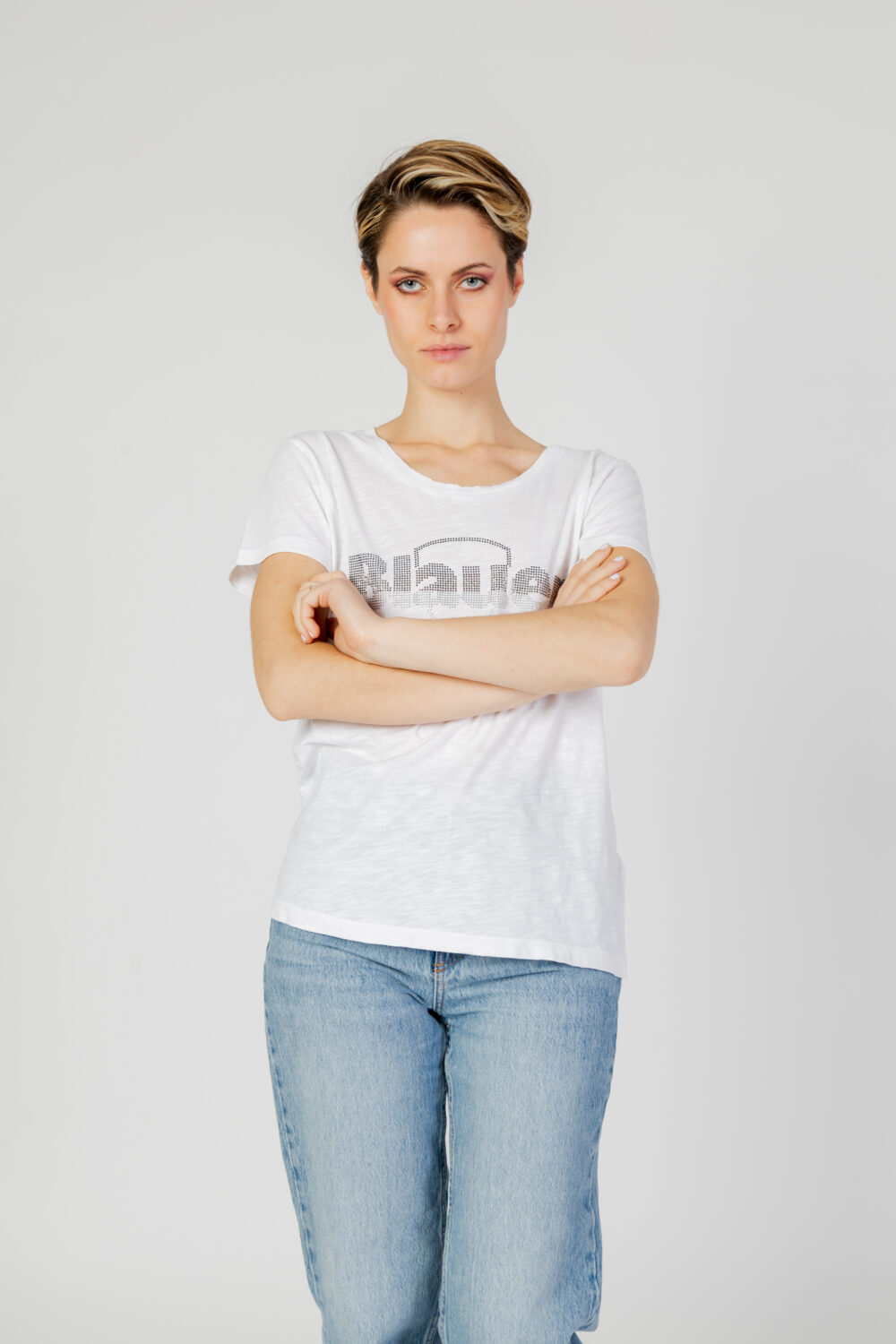 T-shirt Blauer.  Bianco - Foto 1