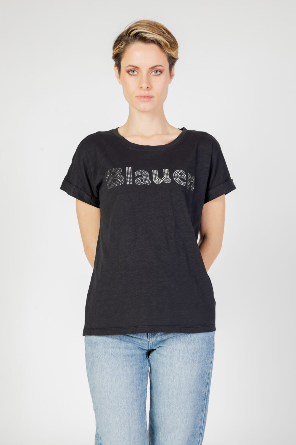 T-shirt Blauer.  Nero - Foto 1