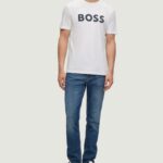 T-shirt Boss THINKING 1 Bianco - Foto 4