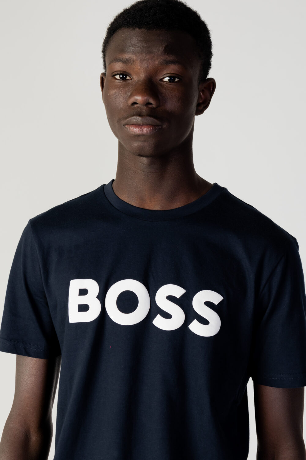 T-shirt Boss JERSEY THINKING 1 Blu - Foto 2