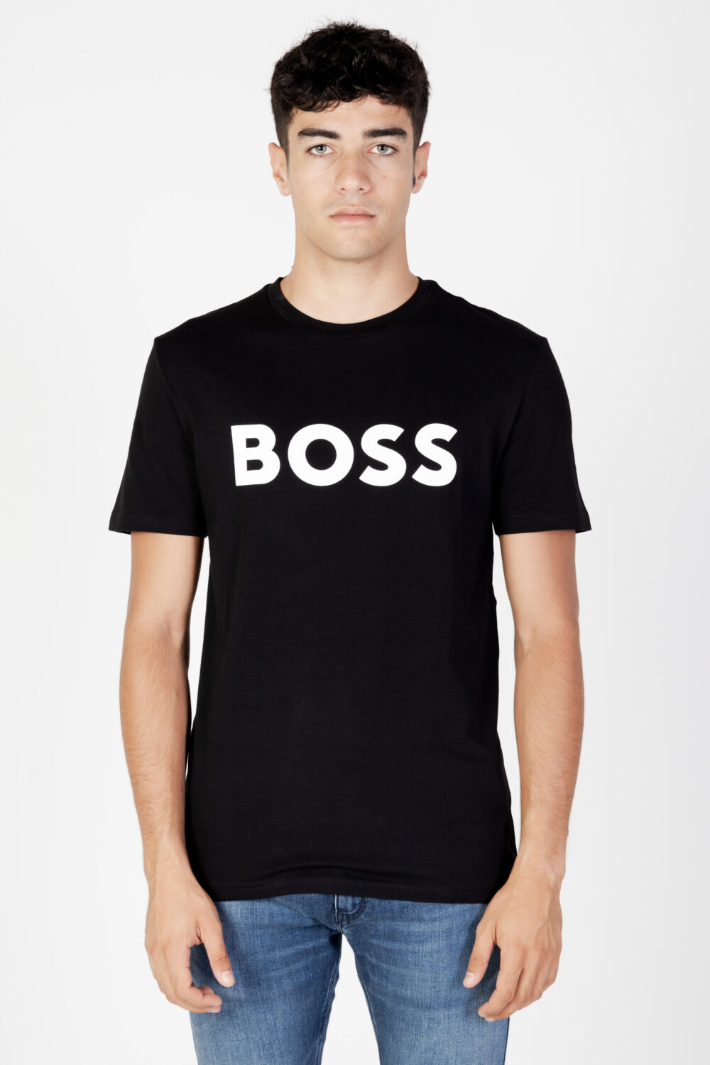 T-shirt Boss THINKING 1 Nero - Foto 3