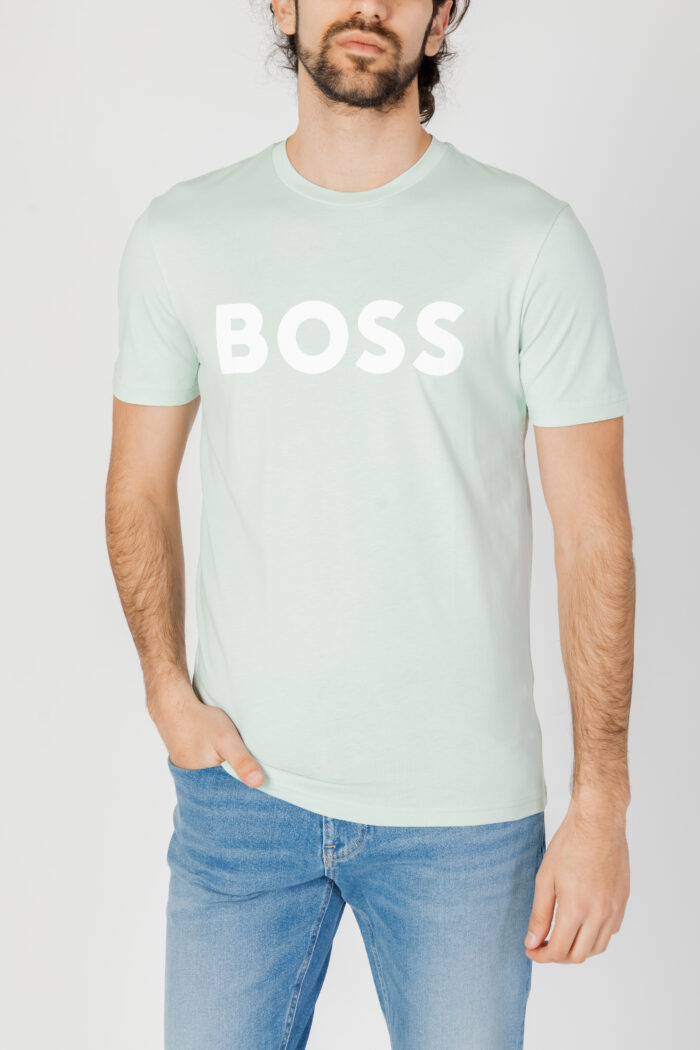 T-shirt Boss THINKING 1 Turchese