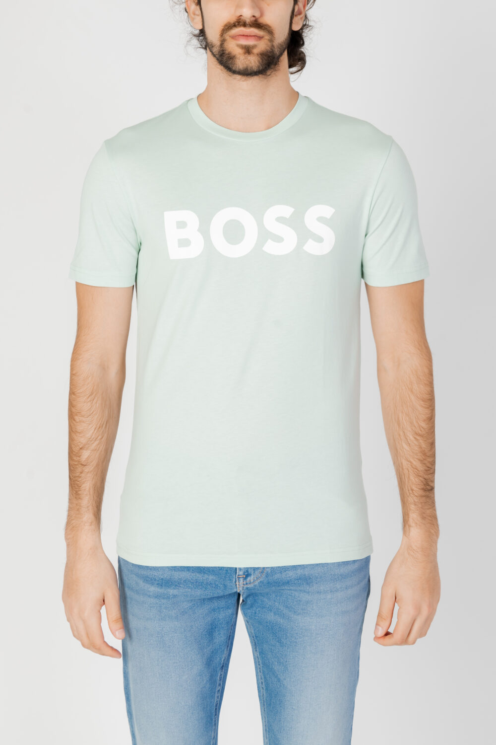 T-shirt Boss THINKING 1 Turchese - Foto 5