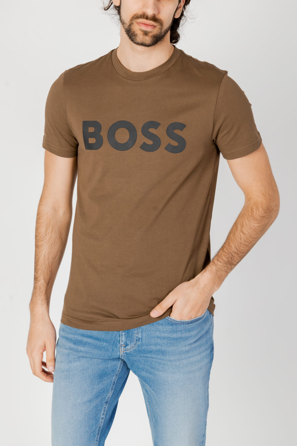 T-shirt Boss THINKING 1 Verde - Foto 1