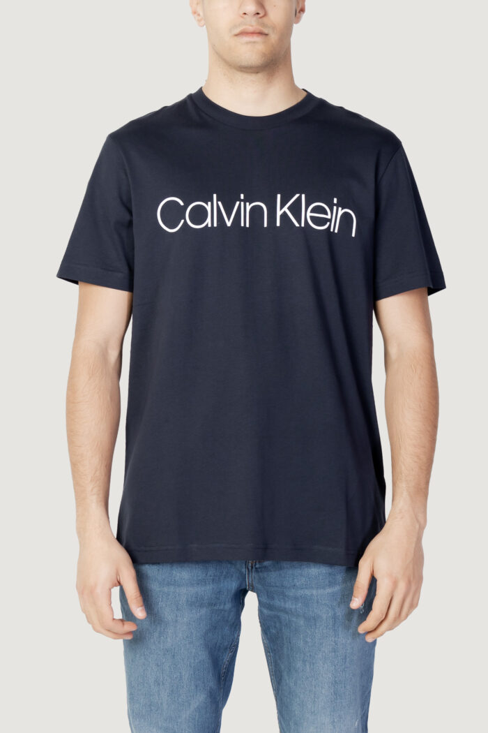 T-shirt Calvin Klein COTTON FRONT LOGO Blu