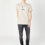 T-shirt Calvin Klein Jeans MONOLOGO STENCIL TEE Beige - Foto 4