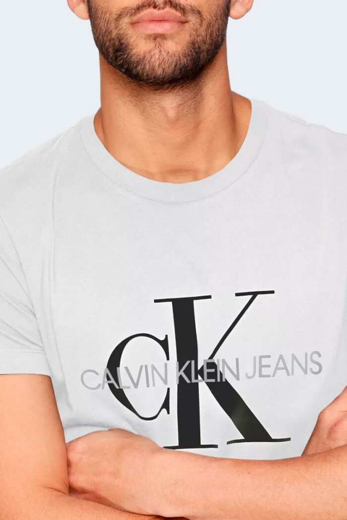 T-shirt Calvin Klein CORE MONOGRAM SLIM TEE Bianco