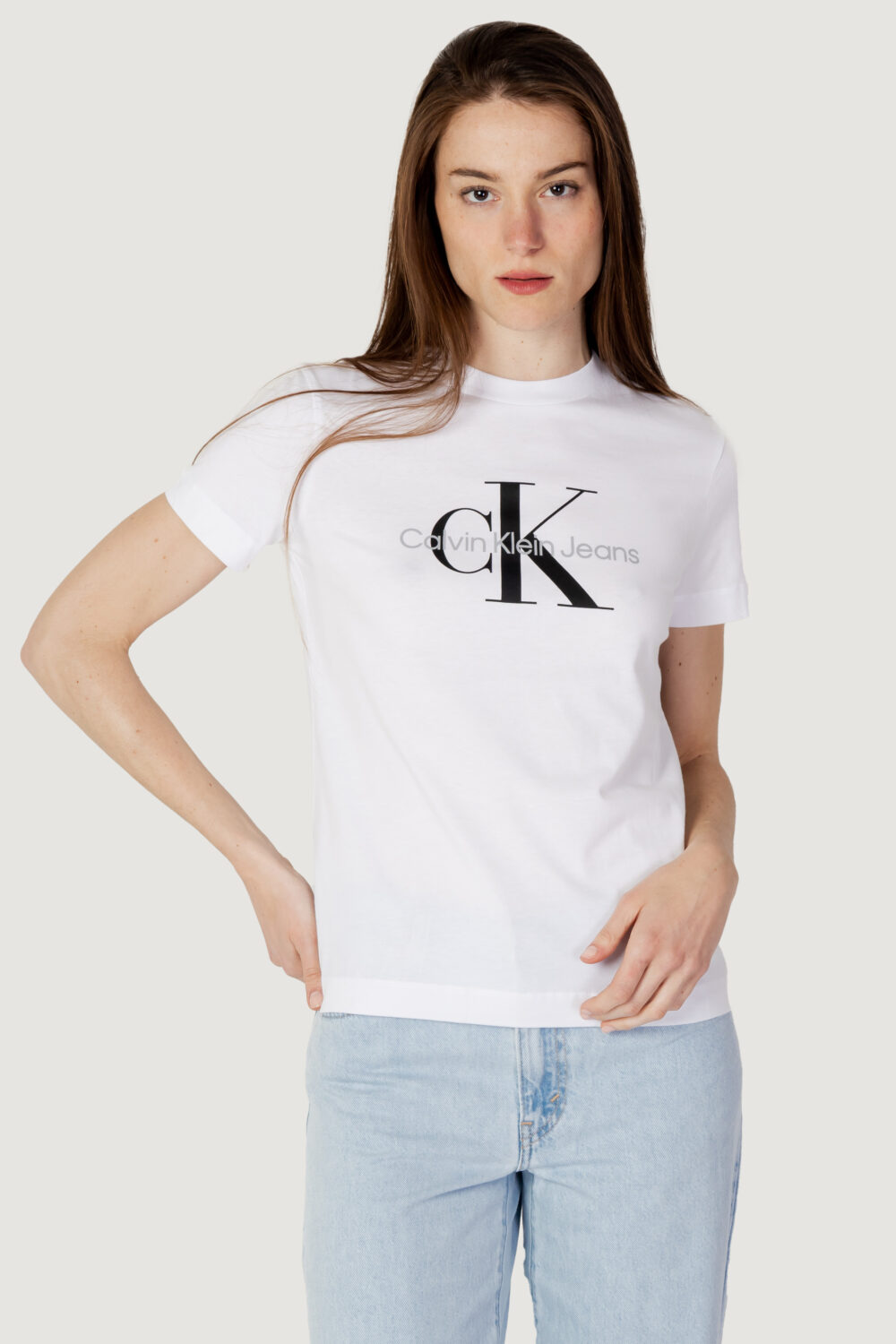 T-shirt Calvin Klein Jeans CORE MONOLOGO REGULAR Bianco - Foto 3