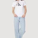 T-shirt Calvin Klein Jeans CORE MONOLOGO REGULAR Bianco - Foto 5
