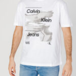 T-shirt Calvin Klein Jeans DIFFUSED LOGO Bianco - Foto 1