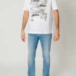 T-shirt Calvin Klein Jeans DIFFUSED LOGO Bianco - Foto 4
