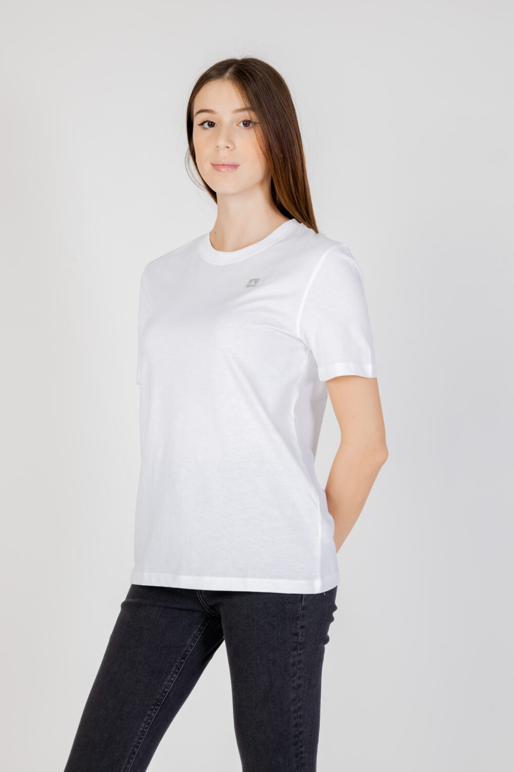 T-shirt Calvin Klein Jeans EMBRO BADGE Bianco - Foto 2