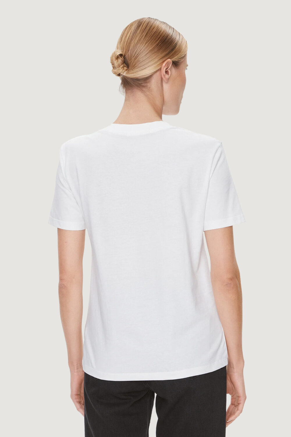 T-shirt Calvin Klein Jeans EMBRO BADGE V-NEC Bianco - Foto 3