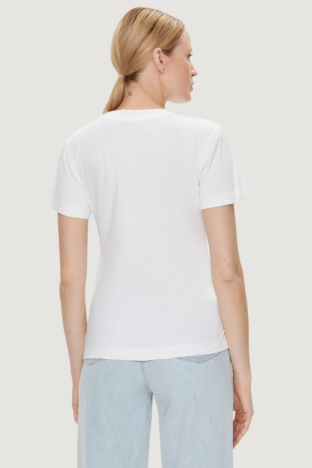 T-shirt Calvin Klein Jeans MONOLOGO Bianco - Foto 3