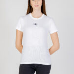 T-shirt Calvin Klein Jeans WOVEN LABEL RIB Bianco - Foto 1