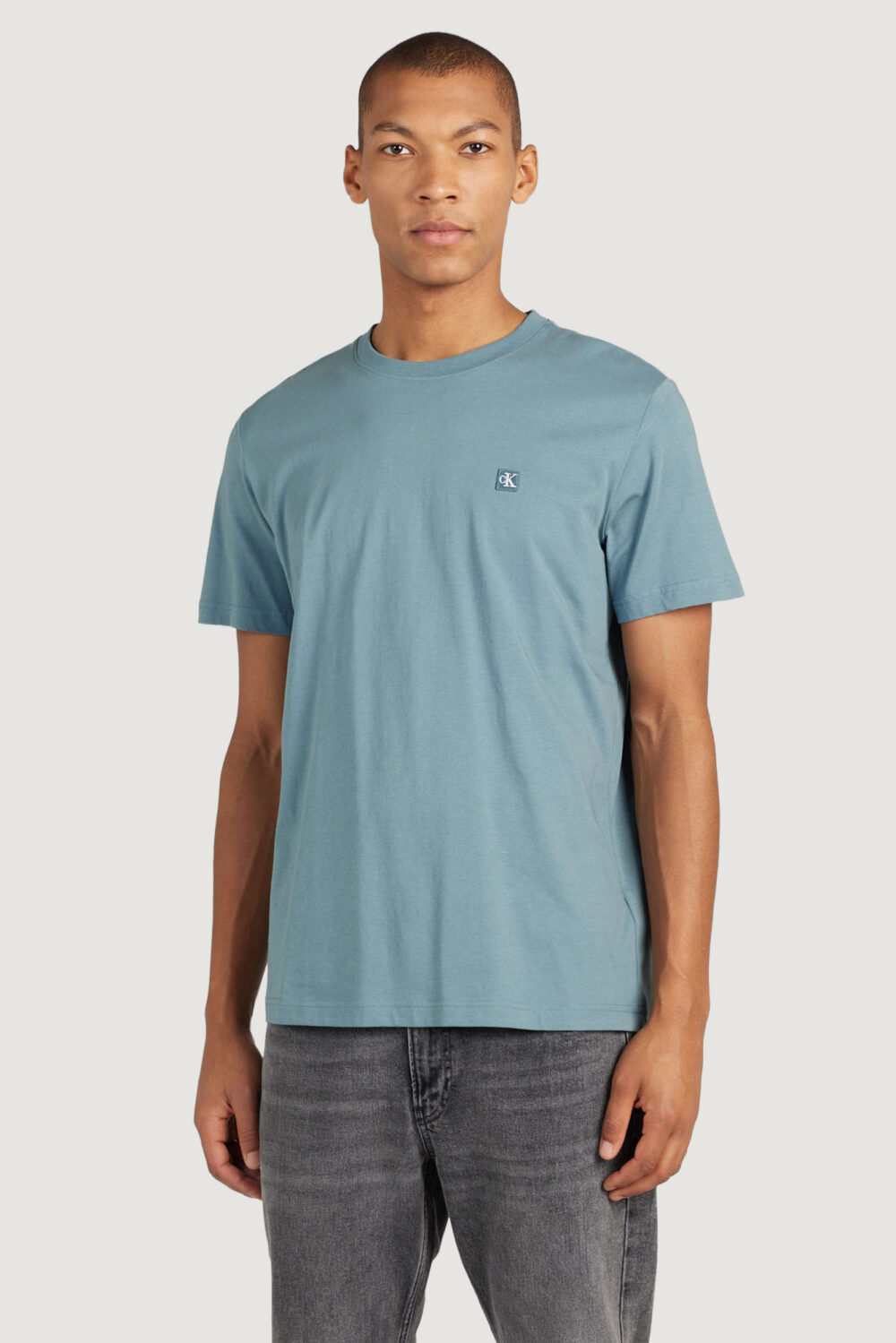 T-shirt Calvin Klein Jeans EMBRO BADGE Blu marine - Foto 1