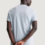 T-shirt Calvin Klein Jeans SEASONAL MONOLOGO Celeste - Foto 2
