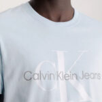 T-shirt Calvin Klein Jeans SEASONAL MONOLOGO Celeste - Foto 3