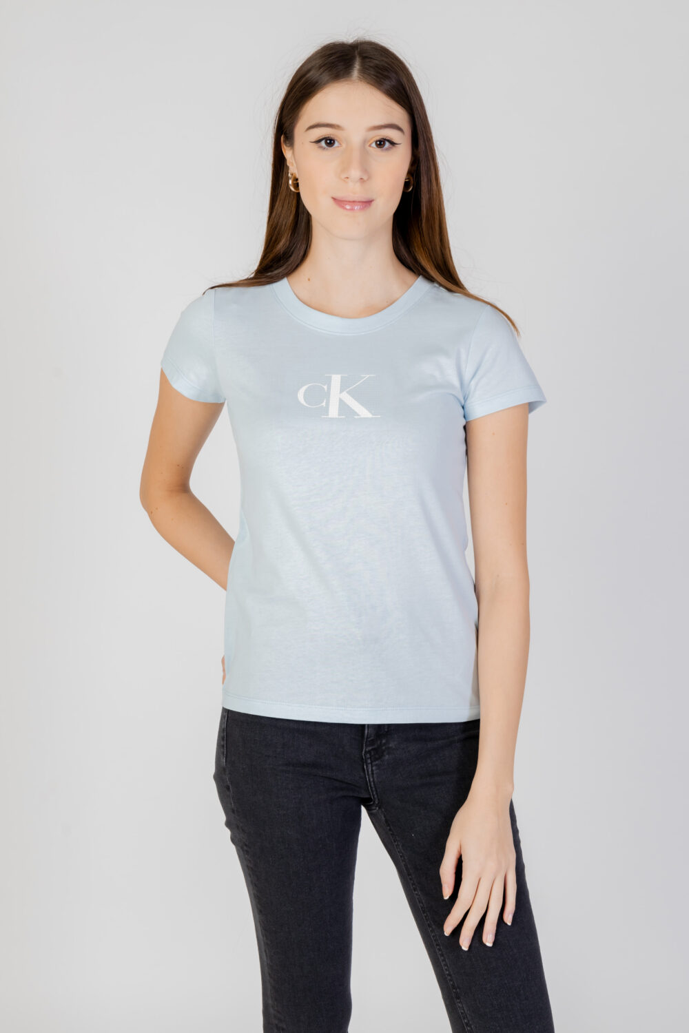 T-shirt Calvin Klein Jeans SEQUIN Celeste - Foto 1