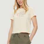 T-shirt Calvin Klein Jeans BOLD MONOLOGO BABY Crema - Foto 1