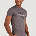 T-shirt Calvin Klein Jeans SEASONAL MONOLOGO Grigio Scuro - Foto 1