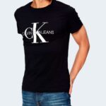 T-shirt Calvin Klein Jeans CORE MONOGRAM SLIM TEE Nero - Foto 1