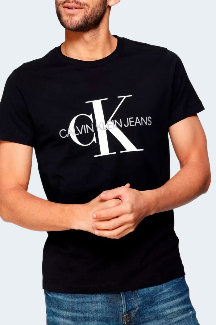T-shirt Calvin Klein CORE MONOGRAM SLIM TEE Nero