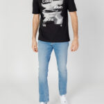 T-shirt Calvin Klein Jeans DIFFUSED LOGO Nero - Foto 4