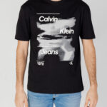 T-shirt Calvin Klein Jeans DIFFUSED LOGO Nero - Foto 5