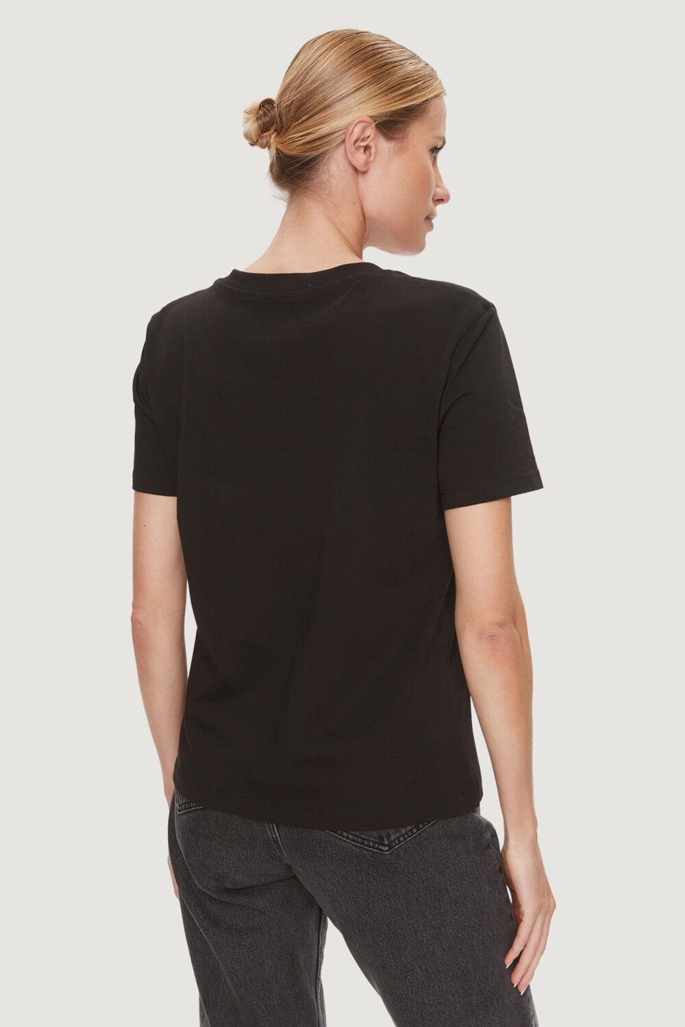 T-shirt Calvin Klein Jeans EMBRO BADGE V-NEC Nero - Foto 3
