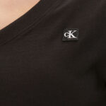 T-shirt Calvin Klein Jeans EMBRO BADGE V-NEC Nero - Foto 4