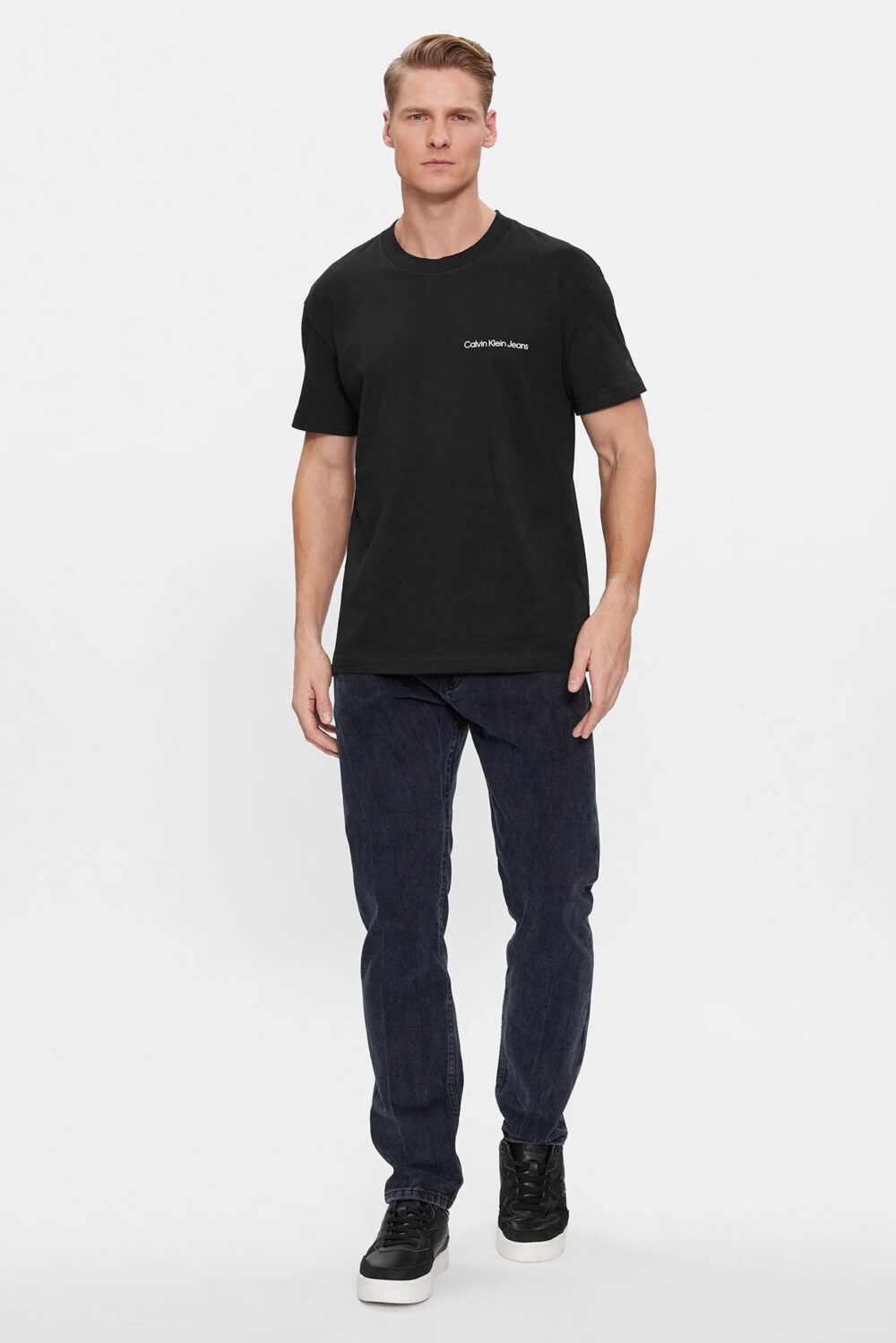 T-shirt Calvin Klein Jeans INSTITUTIONAL Nero - Foto 5