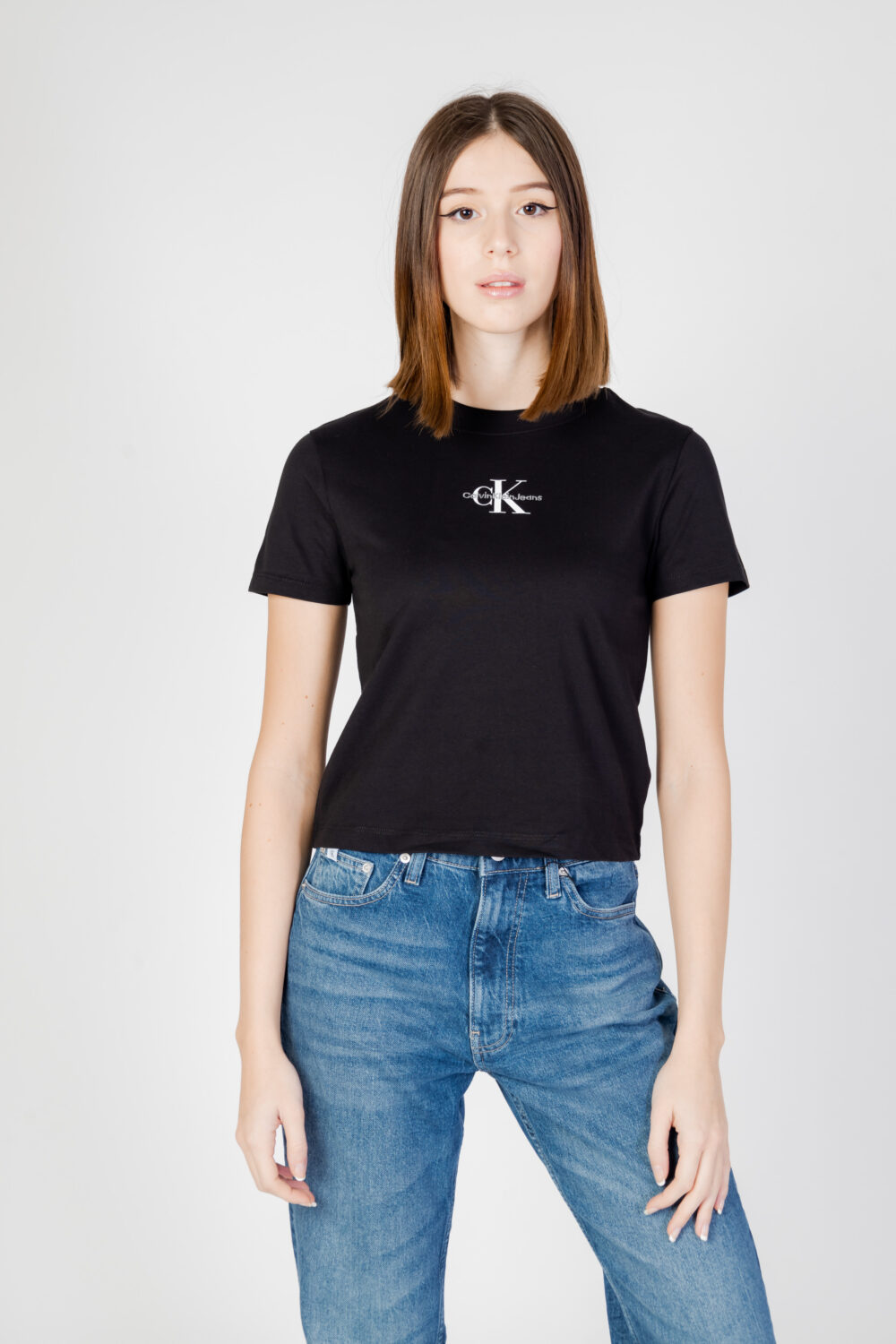 T-shirt Calvin Klein Jeans MONOLOGO BABY Nero - Foto 1