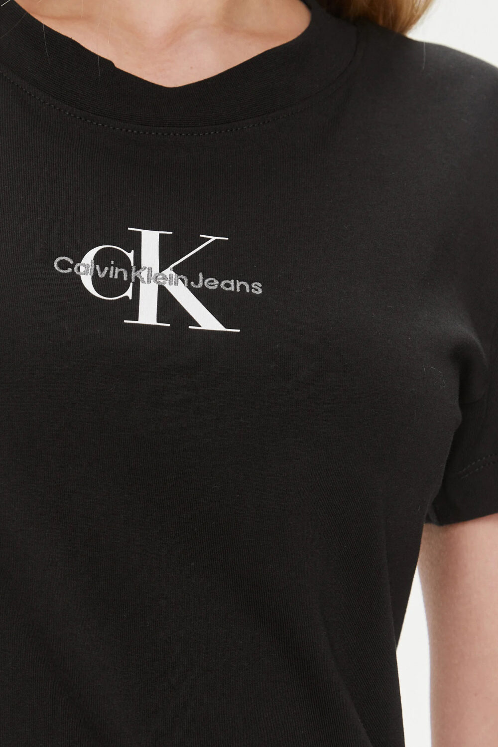 T-shirt Calvin Klein Jeans MONOLOGO Nero - Foto 4