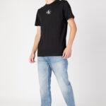 T-shirt Calvin Klein Jeans MONOLOGO REGULAR Nero - Foto 5