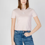 T-shirt Calvin Klein Jeans MONOLOGO BABY Rosa - Foto 1