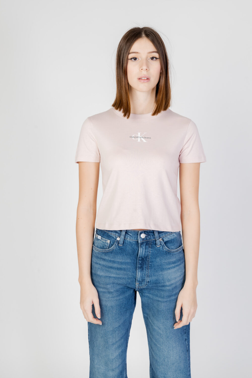 T-shirt Calvin Klein Jeans MONOLOGO BABY Rosa - Foto 5