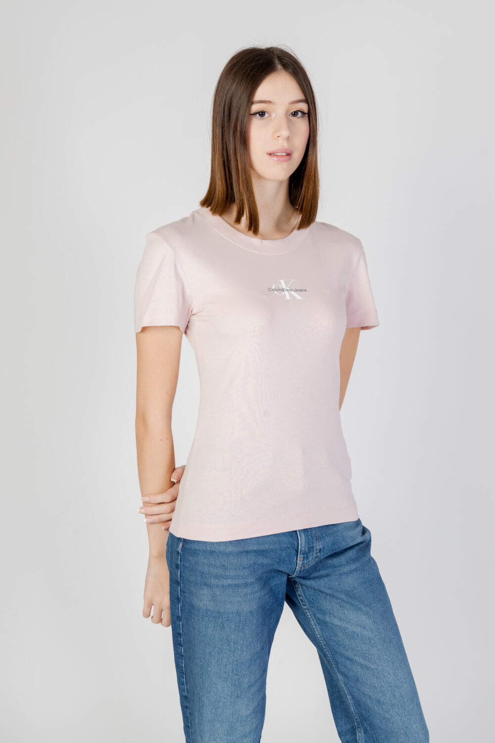 T-shirt Calvin Klein Jeans MONOLOGO Rosa - Foto 1