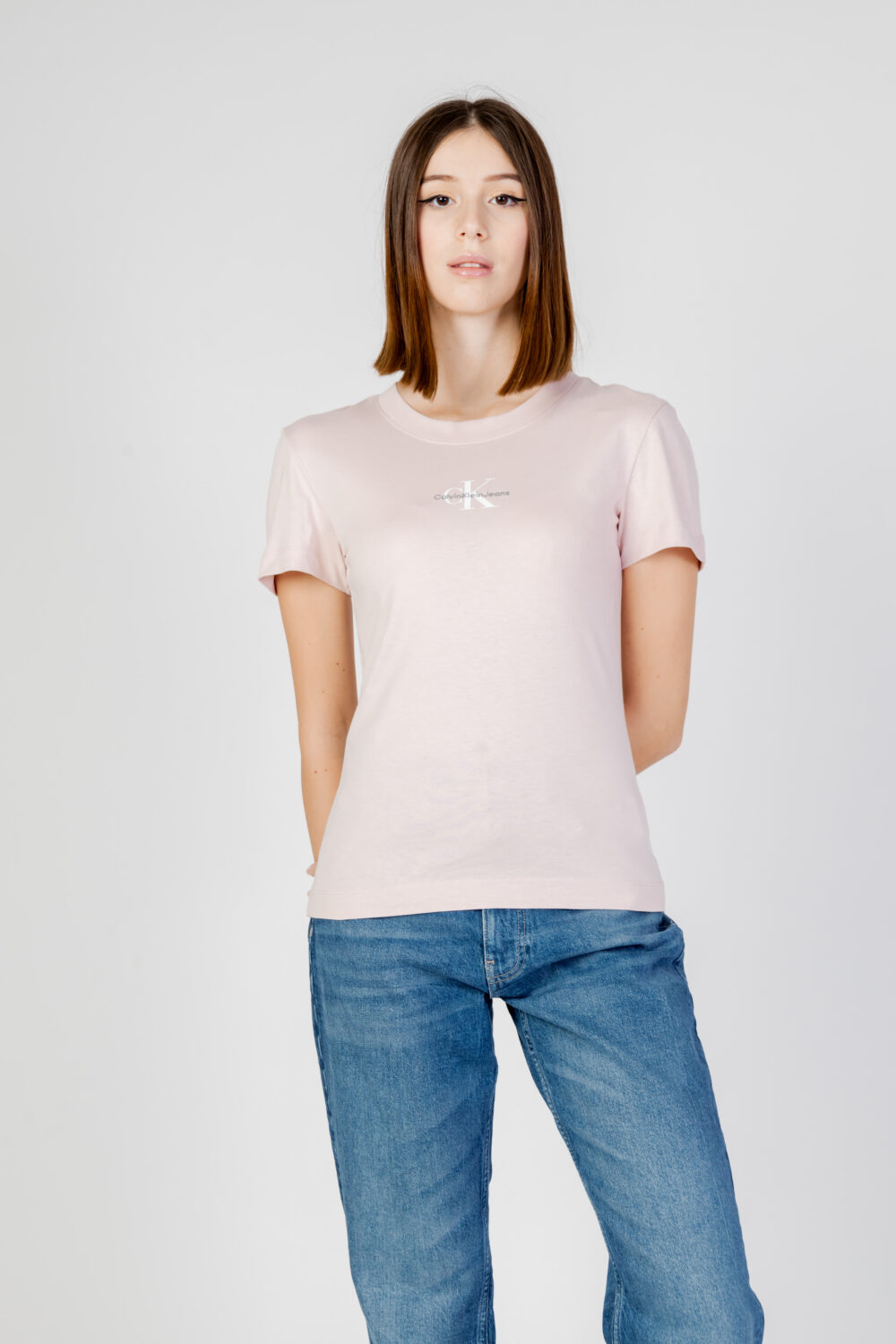 T-shirt Calvin Klein Jeans MONOLOGO Rosa - Foto 5