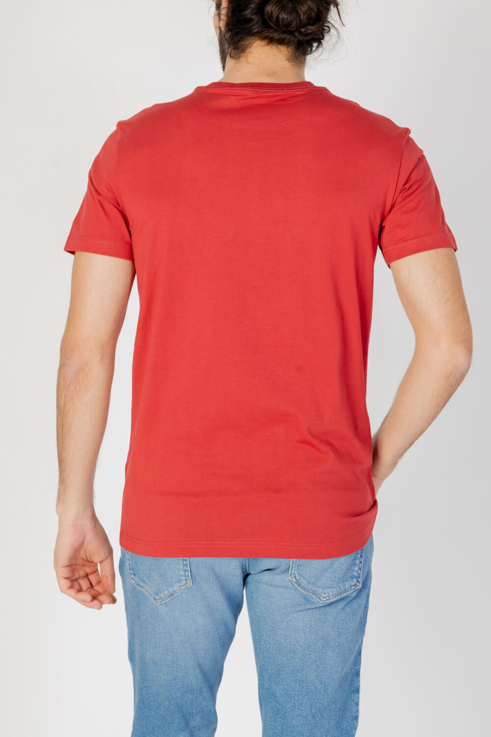 T-shirt Calvin Klein Jeans DISRUPTED OUTLINE Rosso - Foto 3
