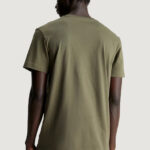 T-shirt Calvin Klein Jeans MONOLOGO REGULAR Verde Oliva - Foto 3