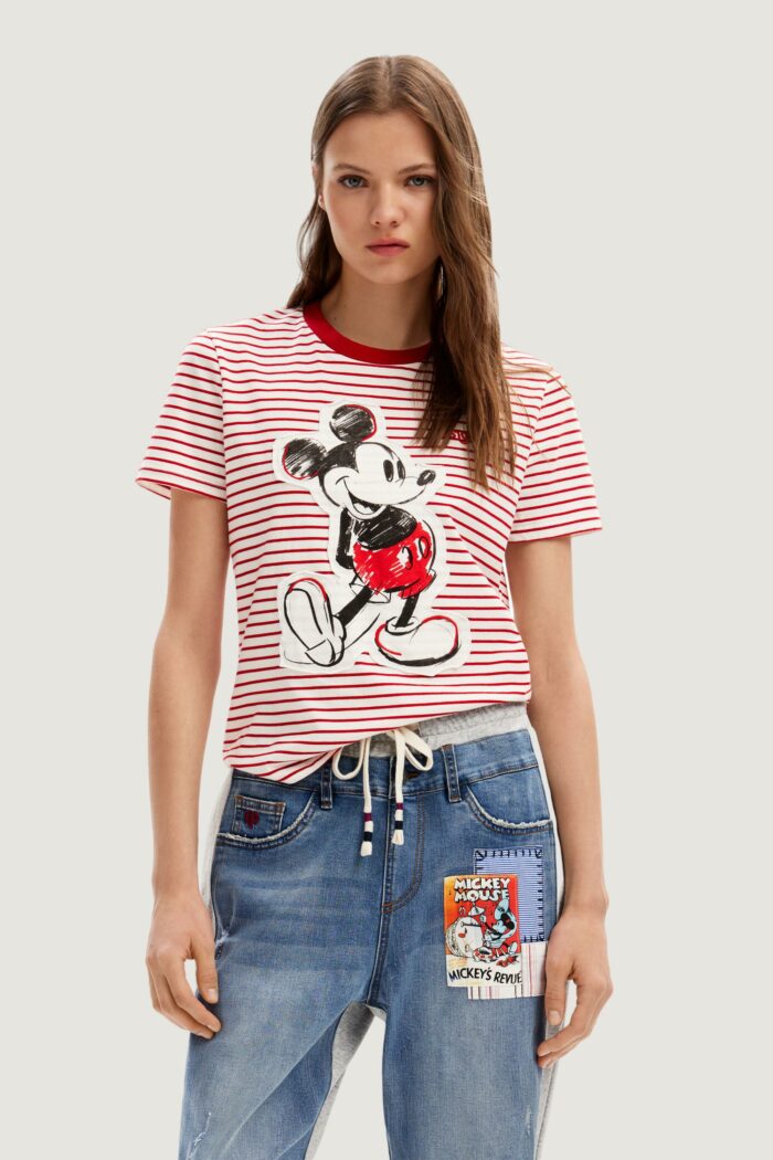 T-shirt Desigual MICKEY PATCH Rosso