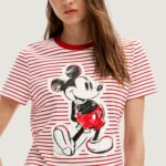 T-shirt Desigual MICKEY PATCH Rosso - Foto 2