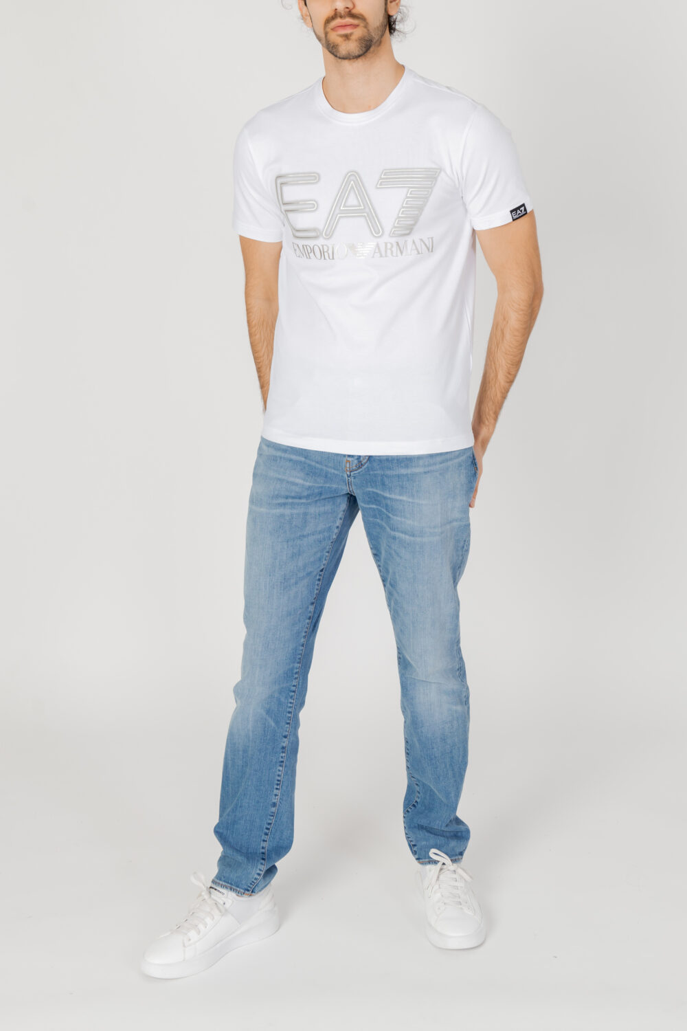 T-shirt EA7  Bianco - Foto 5
