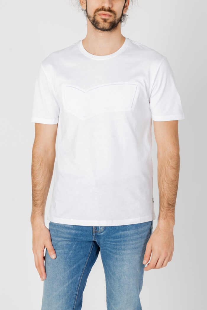 T-shirt Gas LUC LOGO BRANDING Bianco