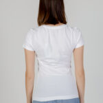 T-shirt Guess RN SATIN TRIANGLE Bianco - Foto 3