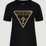 T-shirt Guess SS CN GOLD TRIANGLE Nero - Foto 2