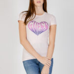 T-shirt Guess SS CN HEART Rosa - Foto 1