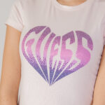 T-shirt Guess SS CN HEART Rosa - Foto 2